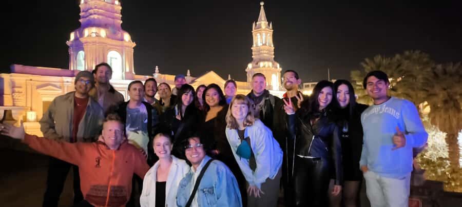 Arequipa: Pub Crawl with Skip-The-Line Access and Drinks - A 9 PM Meet-Up at Arequipa Cathedral That Gets You Moving Fast