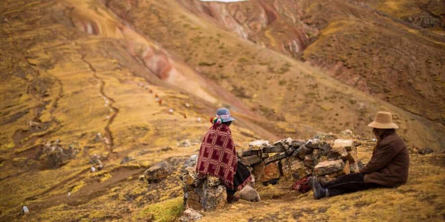 Cusco : Palcoyo - Rainbow Mountain Hidden Sister - Apu Ausangate viewpoint and the Pachamama offering ceremony