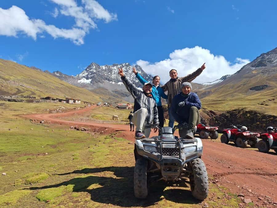 Cusco: Rainbow Mountain In Quad Bikes /walk 5 minutes/+meals - Rainbow Mountain Viewpoint: Walk vs Motorcycle Shortcut
