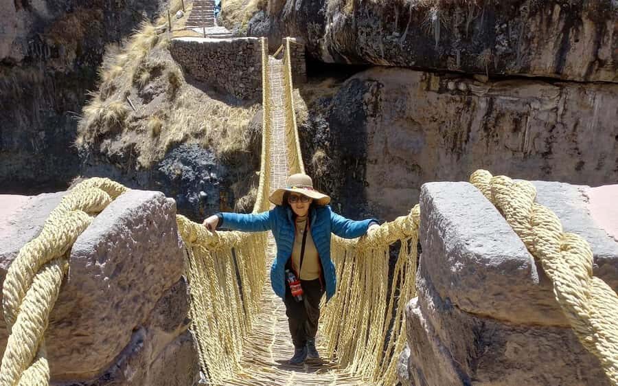 Four Lagoons and Q<code>eswachaka bridge tour full day – Tupac Amaru II: the history stop that adds heart to the day’ /><br />
After the lagoons, you reach <strong>Tupac Amaru II</strong>. You visit the house tied to his story, and the guide shares the background: Tupac Amaru was a descendant of Inca lineage who rebelled against Spanish harassment and was ultimately executed and dismembered in the main square of Cusco.</p>
<p><p>This stop matters because it connects the day’s theme—Inca-era legacy—to the more recent history of resistance. It’s not just about architecture and geography; you’re also learning what people fought for and how that story echoes through place.</p>
</p>
<p><p>There’s also a <strong>small volcano</strong> stop included after the house visit. The exact wow factor will depend on weather and visibility, but it gives you another layer of “high Andean” setting beyond the water and stone.</p>
</p>
<h2 id="qeswachaka-bridge-ichu-suspension-bridge-yearly-tradition-and-a-real-crossing">Q’eswachaka Bridge: ichu suspension bridge, yearly tradition, and a real crossing</h2>
<p><img width="900" height="562" decoding="async" src=