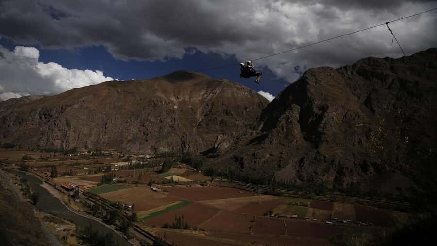From Cusco: Via Ferrata & Zip Line with lunch - Zip line down the Sacred Valley: 700 meters of let-go momentum