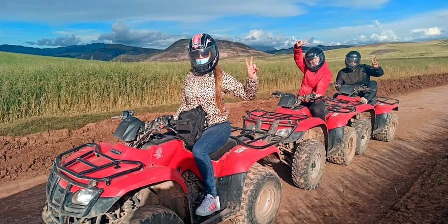 From Cuzco: Salt Mines and Moray Ruins ATV Adventure - Salt Mines First: Spring-Fed Water and Mountain Views