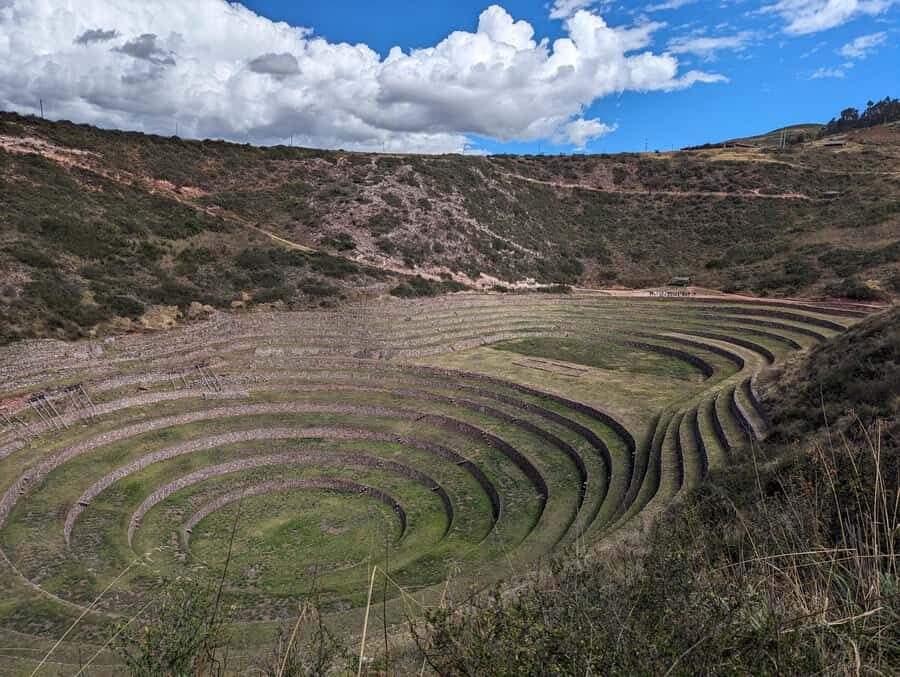 From Ollantaytambo:Moray, Salt Mines, Chinchero end in Cusco - Maras Salt Mines: 4,000+ ponds and a practical food story