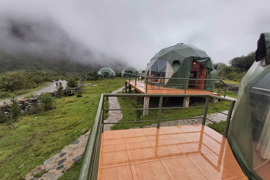 Salkantay Trek to Machu Picchu 5 Days with Sky Lodge Domes - Day 1: Cusco briefing, Mollepata breakfast, and Soraypampa plus Humantay Lake