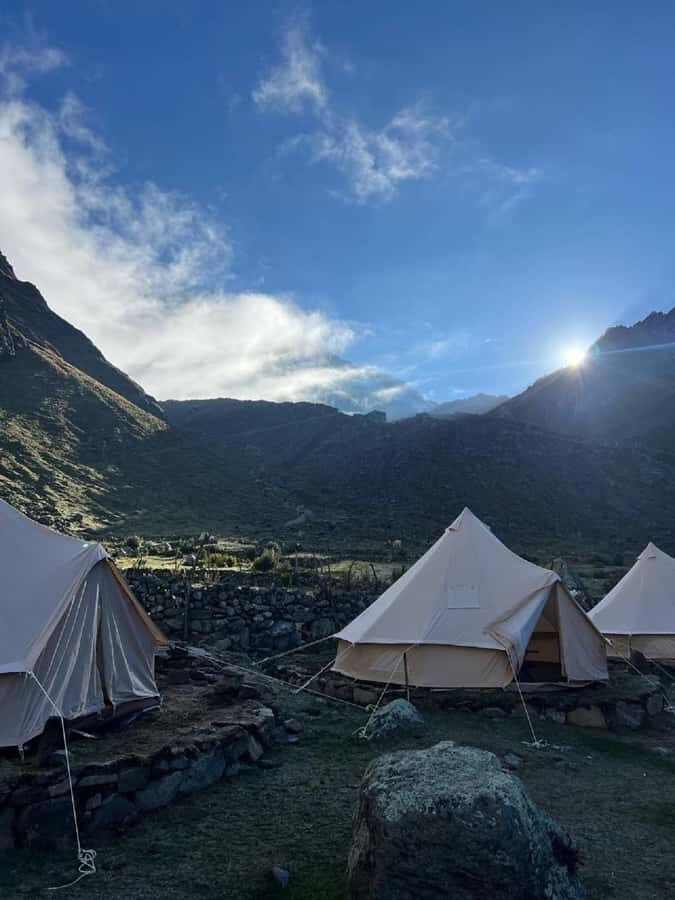 Salkantay trek to Machu Picchu – 5D/4N – Premium - Sleeping bags, dining tents, and how “premium” shows up