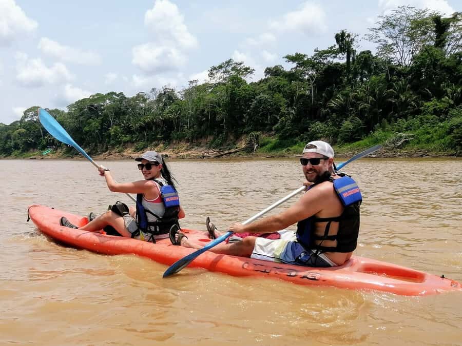 Tambopata: Zipline Adventure & Kayak to Monkey Island - Climbing to treetops: the tower view and canopy bridge feel